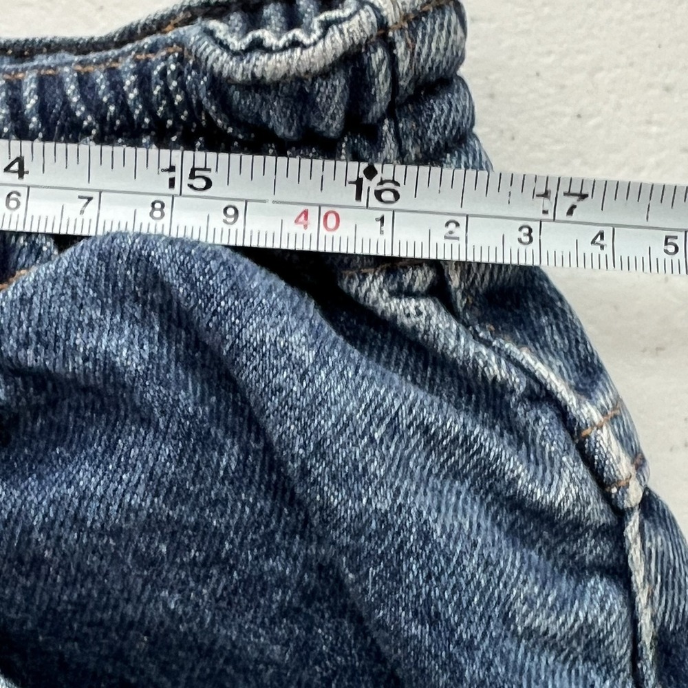 Vintage LL Bean Traveler Jeans Womens Petite 16 Blue Denim Comfort Waist Tapered - Picture 10 of 12